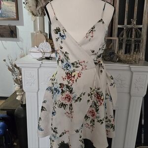 Trixxi sz 3 floral spaghetti strap fit flare mini dress
